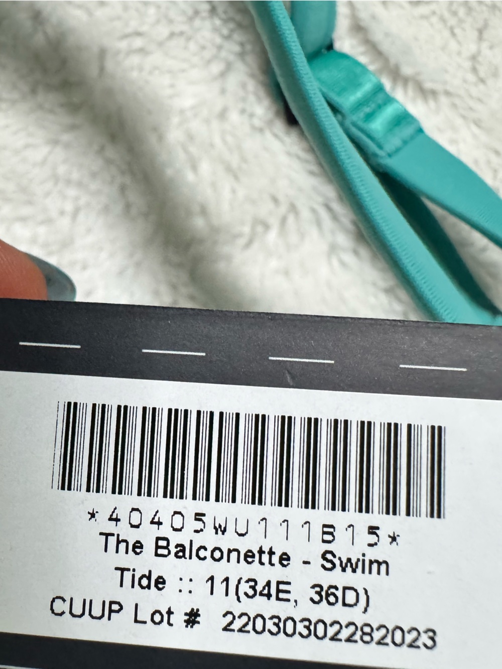 NWT- CUUP THE BALCONETTE - SWIM Underwire bikini Top in Tide - Picture 8 of 15